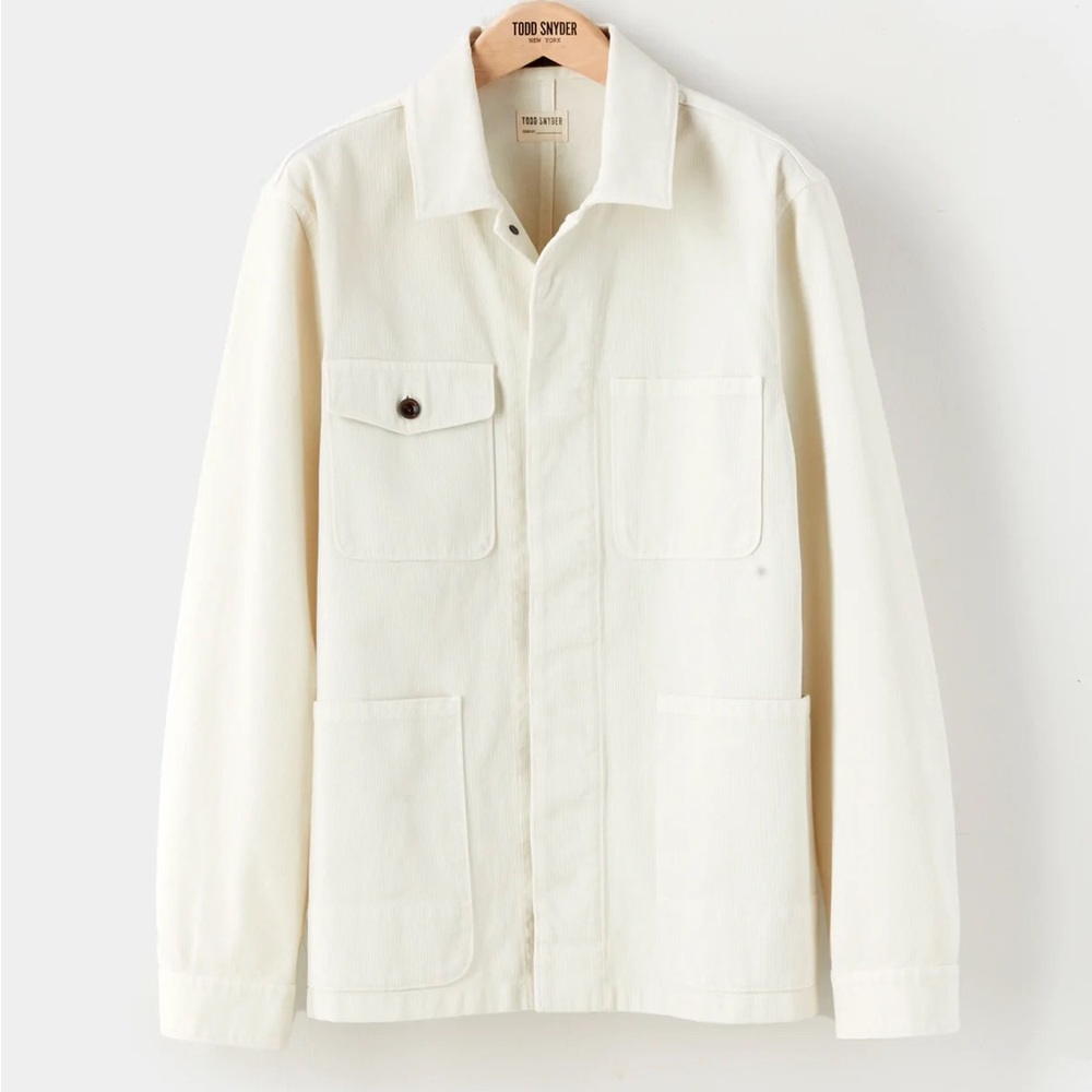 Todd Snyder Medium BEDFORD CORD CARPENTER JACKET IN BIRCH